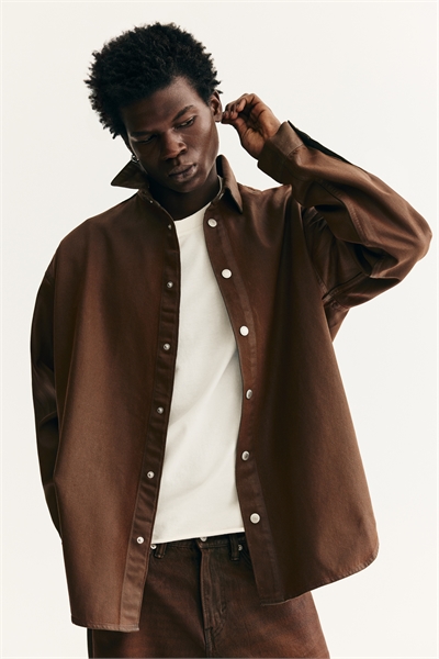 Рубашка из денима с завышенной посадкой артикул 1306108001