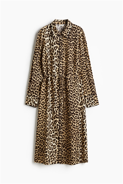 Платье с узорчатым поясом-завязкой 1248851003