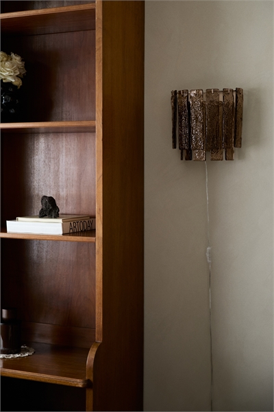 Металлический настенный светильник со стеклянными призмами 1277543002