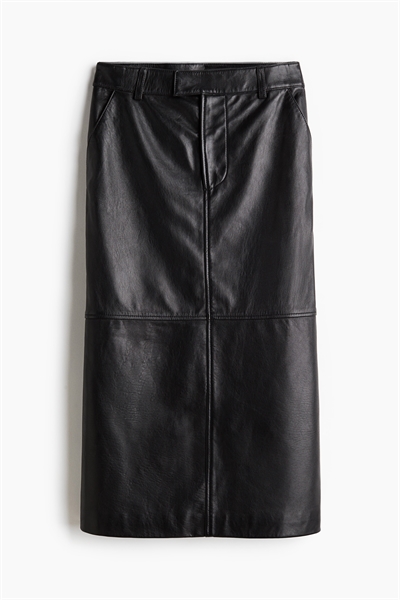 Кожаная юбка-карандаш 1247097001