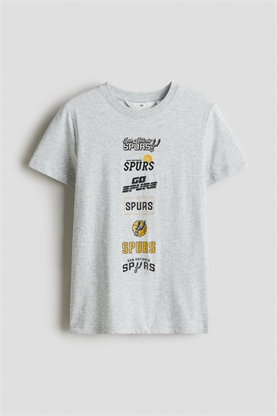 Футболка из хлопка с принтом 1296336021