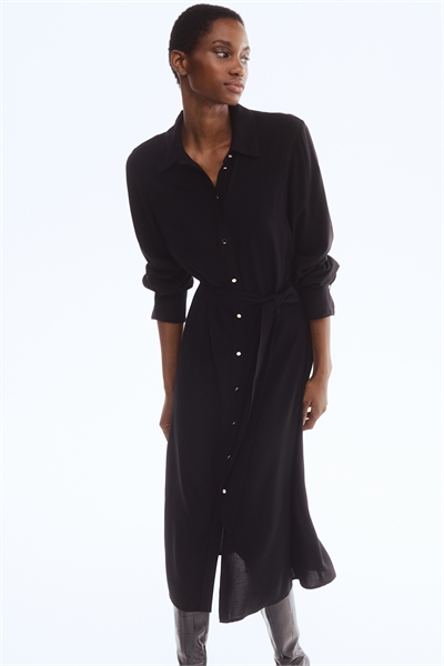 Платье-рубашка с поясом-галстуком 1305056002