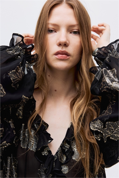 Блузка из жаккардового переплетения 1308317001