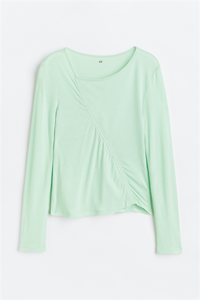 Топ из джерси с асимметричным вырезом 1130440002