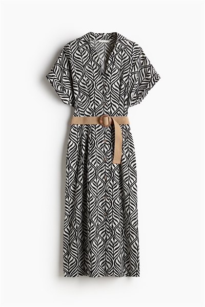 Платье-рубашка с поясом 1231754006