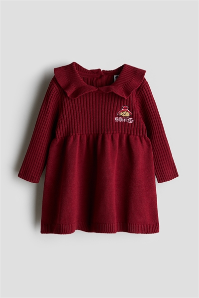 Платье из хлопка с ребристой вязкой 1254571001