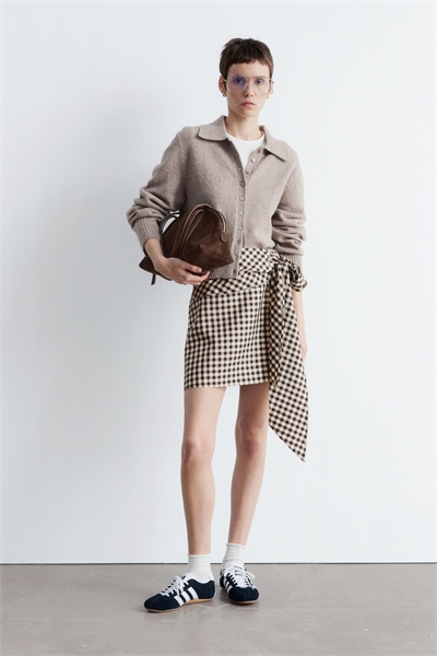 Кардиган с вязаным воротником 1285210003