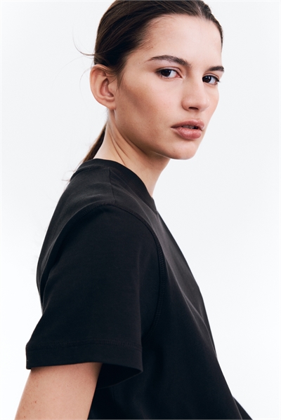 Хлопковая футболка оверсайз 1290372006