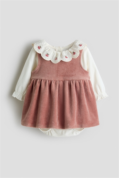 Комплект из 2 частей из хлопкового велюра 1304214002