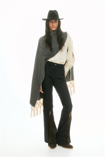 Расклешенные джинсы с разрезом спереди 1294559001