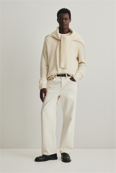 Джемпер из шерсти с ребристой вязкой Regular Fit 1287997005