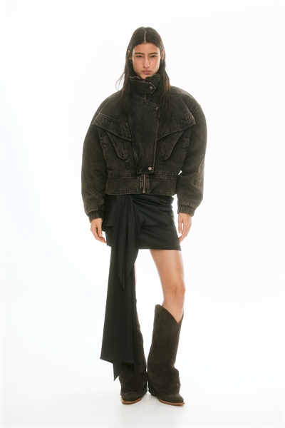 Объемный жакет из саржи 1294560001