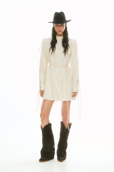 Платье из льняного бленда 1294564001