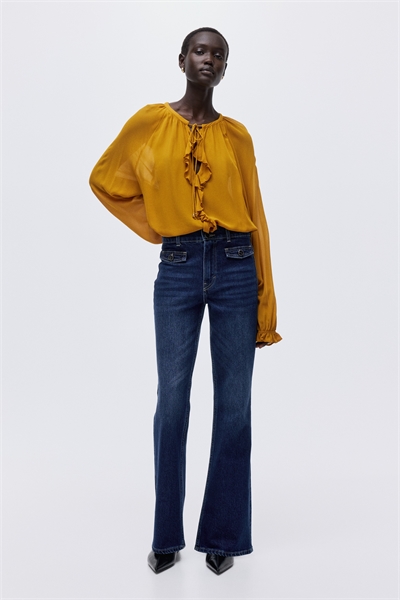 Расклешенные высокие джинсы 1295577007