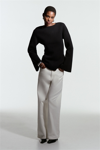 Шерстяной топ с пеплумом 1306933003