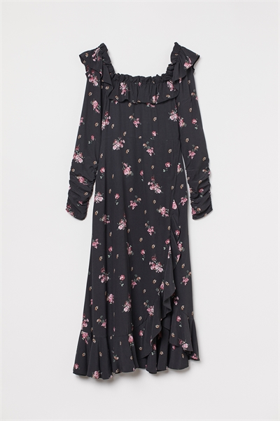 Платье с отделкой воланами 1032327002