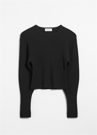 Топ из трикотажа в рубчик 1250694001