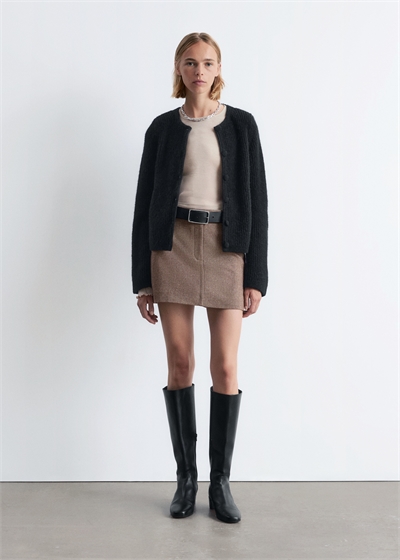 Кардиган с ребристой вязкой 1282230004