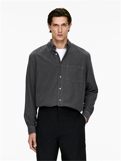 Расслабленная вельветовая рубашка 1293125001