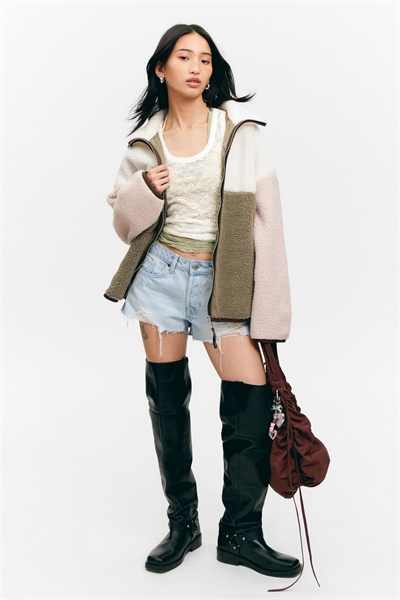 Свободная флисовая куртка на молнии 1250842007