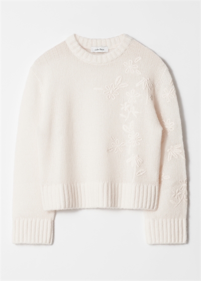 Свитер из смеси мохера и шерсти с вышивкой 1253285001