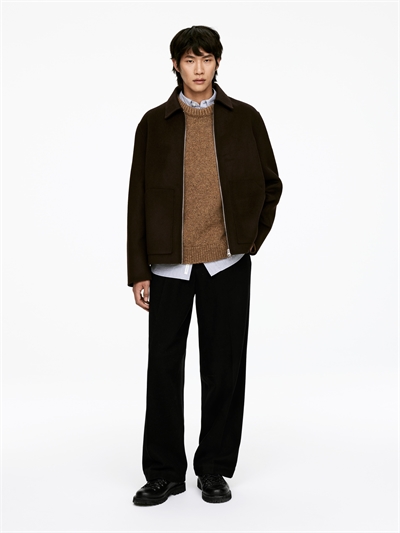 Жакет из шерстяной смеси с двойной лицевой поверхностью 1295600002