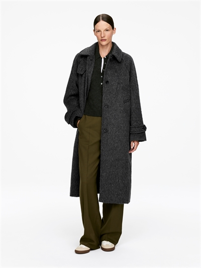 Пальто из смеси шерсти и альпаки 1300194001
