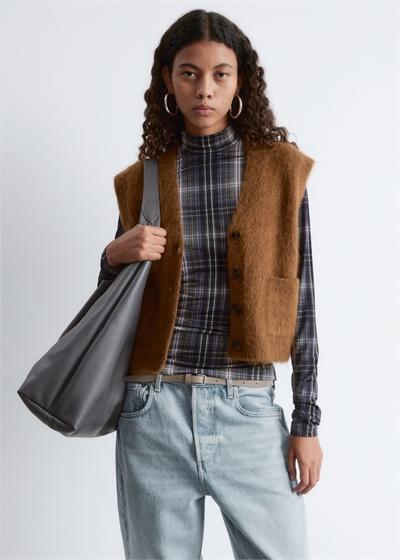 Матовый вязаный жилет 1289246004