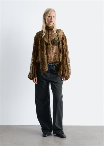 Блузка с кружевными бантами 1307229001