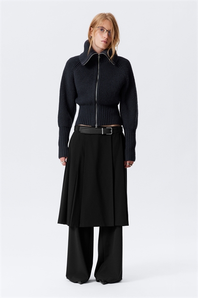 Кардиган на молнии с ребристой отделкой 1303830005