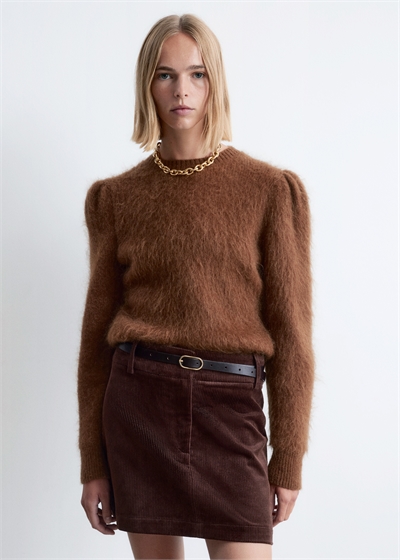Джемпер с пышными рукавами из мохеровой смеси 1309575002