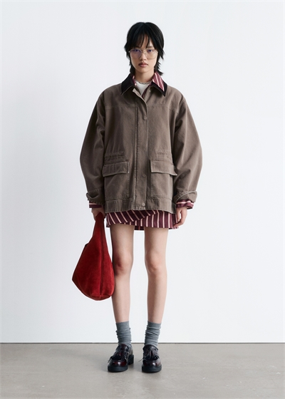 Джинсовая куртка со шнуровым воротником 1286367001