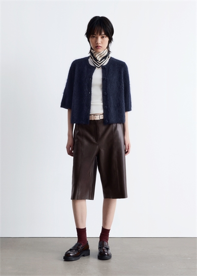 Вязаный кардиган из смеси мохера и мериносовой шерсти 1276509006