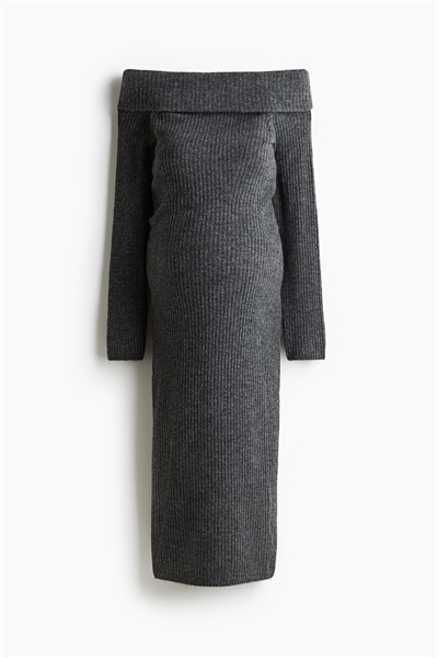 Платье без плеч из ребристого трикотажа MAMA 1241146001