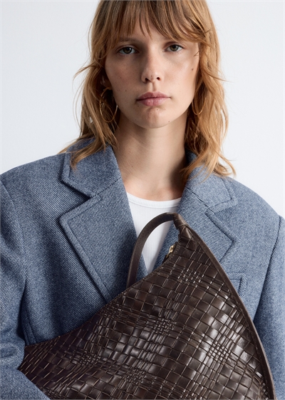 Сумка-тоут из переплетенной кожи 1290983001