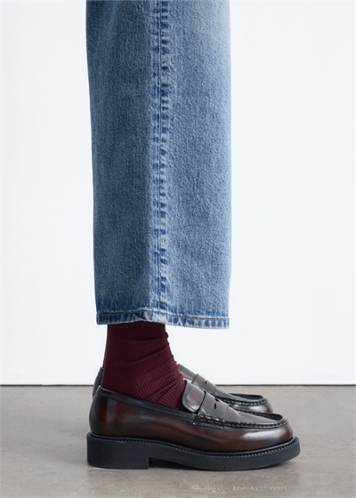 Лоферы из толстой кожи 1322321002