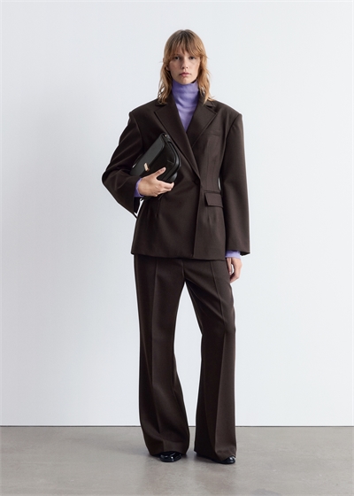 Двубортный блейзер из шерсти 1294401001