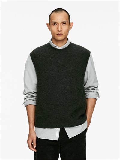 Жилет из смеси альпаки и шерсти 1187807007