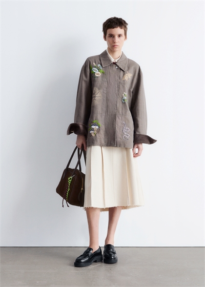 Рубашечный пиджак с вышивкой 1281833001