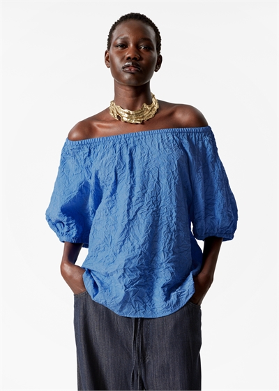 Текстурированная блузка с короткими рукавами 1276920003