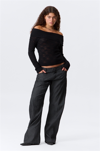 Вязаный свитер с вырезом на плечах 1307691002