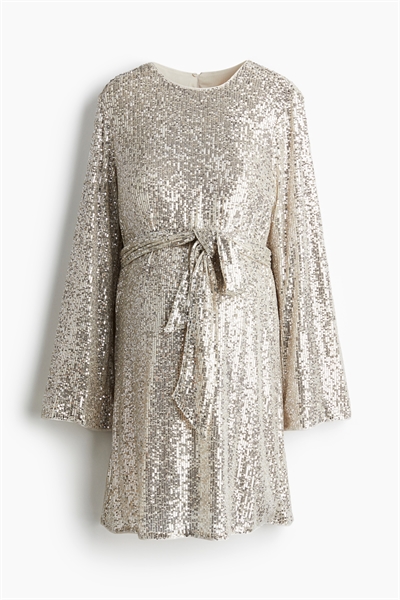 Платье MAMA с завязывающимся поясом с блестками 1242471002