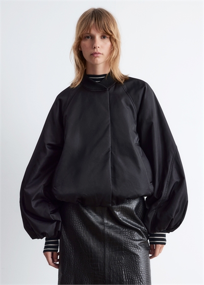 Куртка-бомбер с объемными рукавами 1245067003