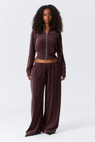 Широкие тренировочные брюки из выцветшего бархата 1254698003