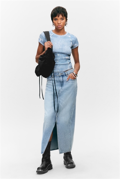 Джинсовая юбка миди 1038871013