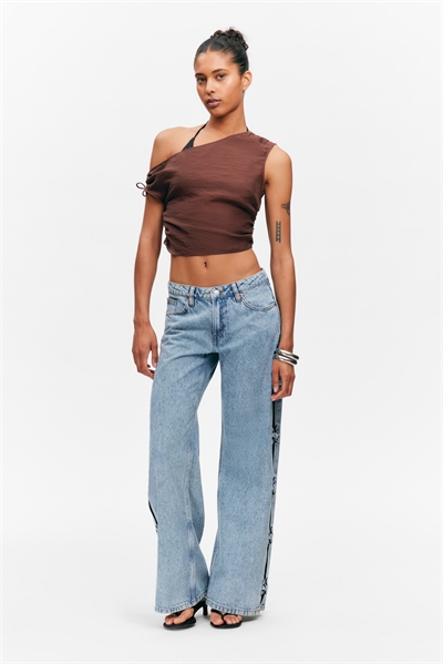 Асимметричный топ на бретельках 1289606001