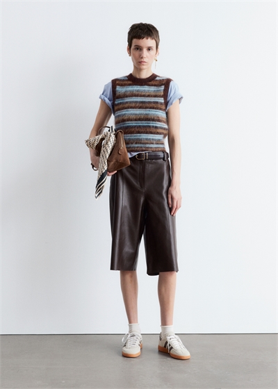 Вязаный жилет из смеси мохера и шерсти 1290632001