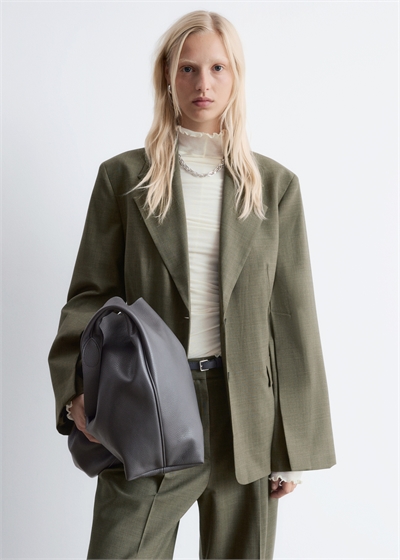 Однобортный блейзер из шерсти 1285592002