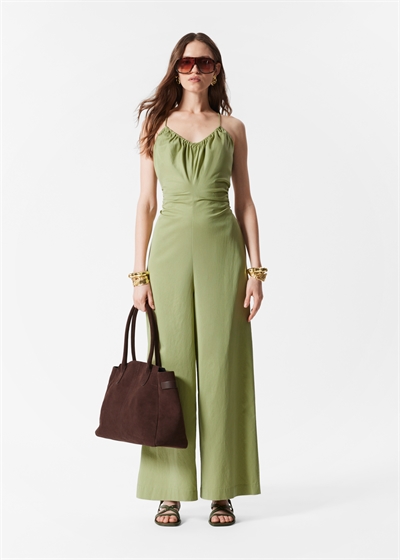 Джемпер с открытой спиной и широкими ногами 1276763001