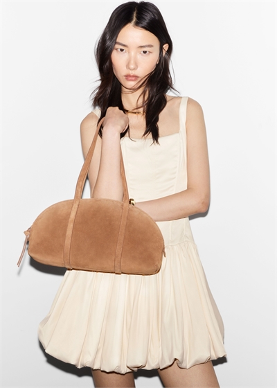 Замшевая сумка для боулинга 1294244001